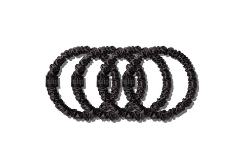 BLACK SKINNY SCRUNCHIES